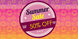 Circle Summer Sale % Off Banner
