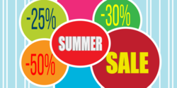 Multi Color Oval and Circle % Off Summer Sale Banner