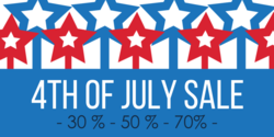 4th of July Stars % Off Sale Banner