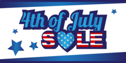 Stars and Stripes 4th of July  Sale Banner