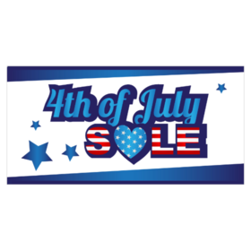 Stars and Stripes 4th of July  Sale Banner