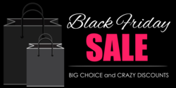 Cyrillic Black Friday White Text With Red Bold Sale Letters On Black Banner