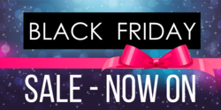 Black Friday Sale On Now Ribbon Design Banner