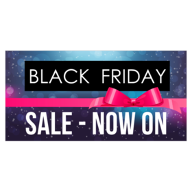 Black Friday Sale On Now Ribbon Design Banner