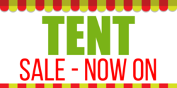 Red and Green Awnings Tent Sale Banner