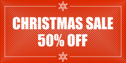 % Off Christmas Sale Snowflake Banner