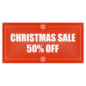 % Off Christmas Sale Snowflake Banner