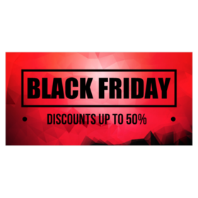 Black Friday Sale Red Tag Design Banner