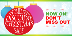 Holiday Discount Ornament Christmas Sale Banner