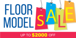 Colored Sale Gift Bags Floor Model Sale Banner