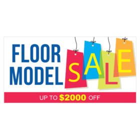 Colored Sale Gift Bags Floor Model Sale Banner