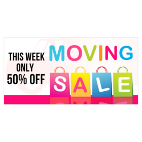 moving sale banners from 9 00