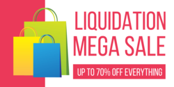 Liquidation Mega Sale Banner