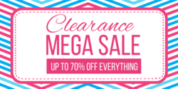 Chevron Styled Clearance Mega Sale Banner