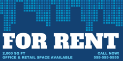 For Rent City Skyline Banner