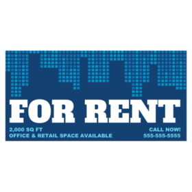 For Rent City Skyline Banner
