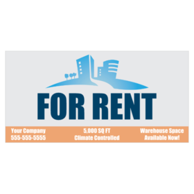 For Rent Square Foot Space Banner