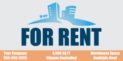 For Rent Square Foot Space Banner