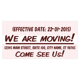 Date Specific Moving Sale Banner