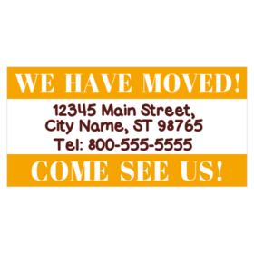 Come See Us We've Moved Moving Sale Banner