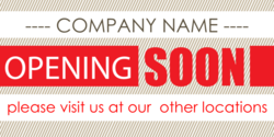Company Opening Soon Banner