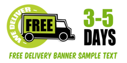 We Deliver 3-5 Days Banner