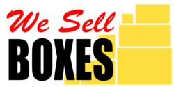 We Sell Boxes Stacked Boxes Design Banner
