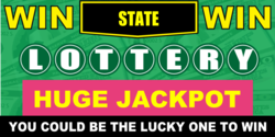 Win State Lottery huge Jackpot Banner