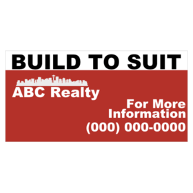 Build To Suit Realty Brand Banner Cityscape Design