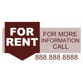 For Rent Call For Information Banner