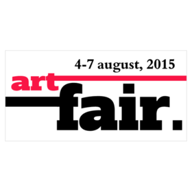 Retro Black and Red Lower Case Art Fair Date Announcement Banner