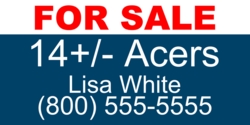 Acres For Sale  Agent Personalized Banner