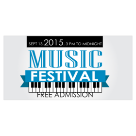 Keyboard Designed Music Festival Banner