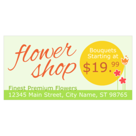 Bouquets Starting At Flower Shop Banner