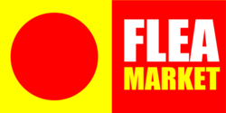 Red Dot On Yellow Flea Market Banner