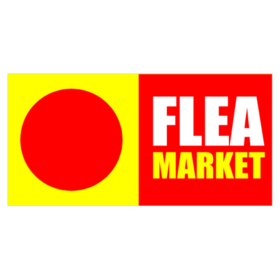 Red Dot On Yellow Flea Market Banner