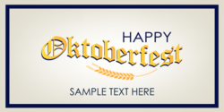 Beer Hops Design Happy Oktoberfest Banner