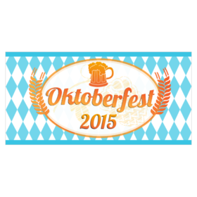 Two Hops With Beer Mug In Oval Shaped Oktoberfest Banner