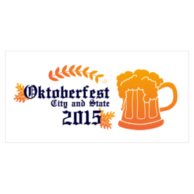 Large Beer Mug With Traditional Oktoberfest Font Styled Banner