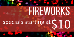 Fireworks Starting At Price Banner