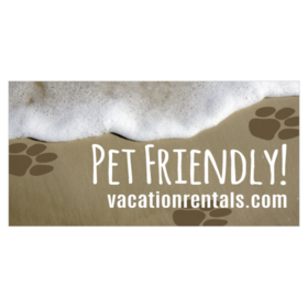 Vacation Beach Pet Friendly Rental Banner