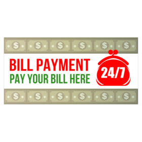 Money Design Pay Your Bill Here Banner