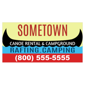 Canoe Rental and Rafting Camping Banner