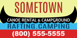 Canoe Rental and Rafting Camping Banner