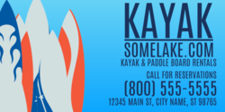 Kayak and Paddle Board Rental Banner