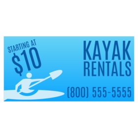 Kayak Rentals Starting At Banner