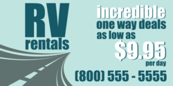 RV Rental One Way Deals Banner