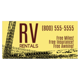 RV Rentals Promotion Offerings Banner Yellow