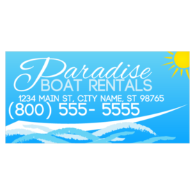 Sun on Water Boat Rental Call Toll Free Banner