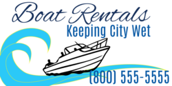 Boat Riding Wave Boat Rentals Banner